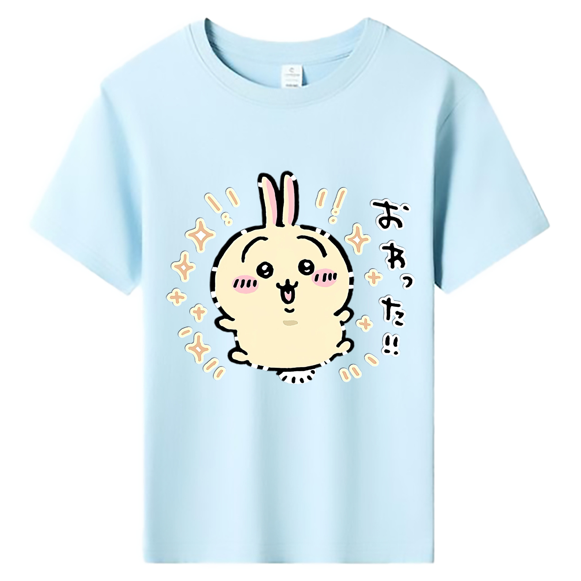 （画像用） ちいかわ うさぎ Chii-kawa usagi 綿100％キッズTシャツ（フロントプリント）